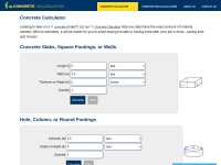 Desktop screenshot for concrete-calculator.org