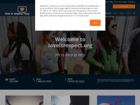Desktop screenshot for loveisrespect.org