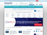 Desktop screenshot for infogreffe.fr