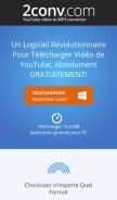 How 2conv.com looks like on a mobile device such as an iPhone.