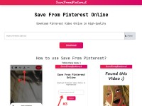 Desktop screenshot for savefrompinterest.online
