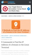 How 2daygeek.com looks like on a mobile device such as an iPhone.