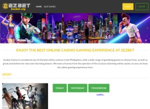 How 2ezbet.vip looks like on a tablet such as an iPad.