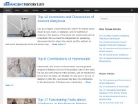Desktop screenshot for ancienthistorylists.com