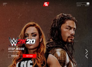 How 2k.com looks like on a tablet such as an iPad.
