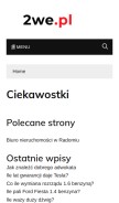 How 2we.pl looks like on a mobile device such as an iPhone.