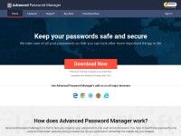 Desktop screenshot for advancedpasswordmanager.com