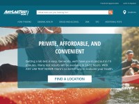 Desktop screenshot for anylabtestnow.com