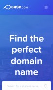 How 34sp.com looks like on a mobile device such as an iPhone.