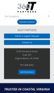 How 360itpartners.com looks like on a mobile device such as an iPhone.