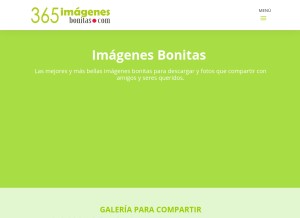 How 365imagenesbonitas.com looks like on a tablet such as an iPad.