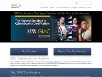 Desktop screenshot for giac.org