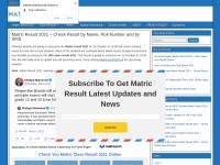 Desktop screenshot for matricresult2020.pk