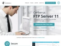 Desktop screenshot for cerberusftp.com