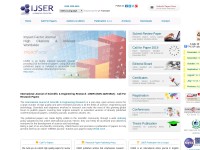 Desktop screenshot for ijser.org