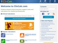 Desktop screenshot for clincalc.com