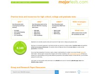 Desktop screenshot for majortests.com