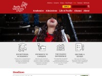 Desktop screenshot for pacificu.edu