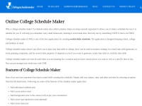 Desktop screenshot for collegeschedulemaker.net