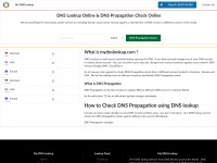 Desktop screenshot for mydnslookup.com