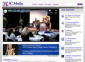 How 3cmediasolutions.org looks like on a tablet such as an iPad.