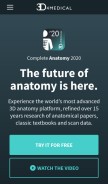 How 3d4medical.com looks like on a mobile device such as an iPhone.