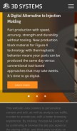 How 3dsystems.com looks like on a mobile device such as an iPhone.