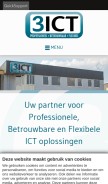 How 3ict.nl looks like on a mobile device such as an iPhone.