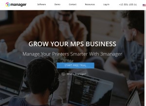 How 3manager.com looks like on a tablet such as an iPad.