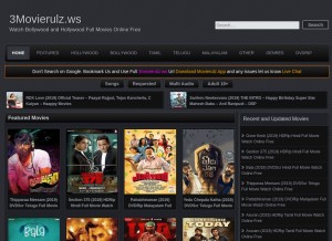 How 3movierulz.ws looks like on a tablet such as an iPad.