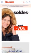 How 3suisses.fr looks like on a mobile device such as an iPhone.