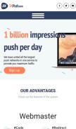 How 3xpush.com looks like on a mobile device such as an iPhone.