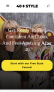 How 40plusstyle.com looks like on a mobile device such as an iPhone.