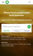How 411.ca looks like on a mobile device such as an iPhone.