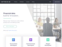 Desktop screenshot for intrinio.com