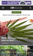 How 420magazine.com looks like on a mobile device such as an iPhone.