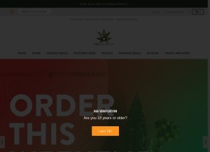 How 420science.com looks like on a tablet such as an iPad.