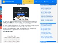 Desktop screenshot for freshcalendars.com