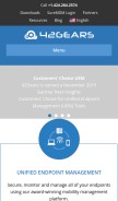 How 42gears.com looks like on a mobile device such as an iPhone.