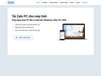 Desktop screenshot for zaloapp.com