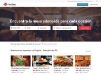 Desktop screenshot for opentable.es