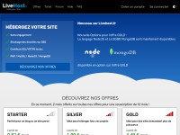 Desktop screenshot for livehost.fr