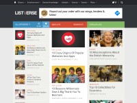 Desktop screenshot for listverse.com