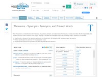 Desktop screenshot for freethesaurus.com