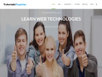 Desktop screenshot for tutorialsteacher.com