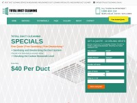 Desktop screenshot for totalductcleaning.com.au