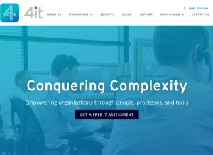 How 4it-inc.com looks like on a tablet such as an iPad.