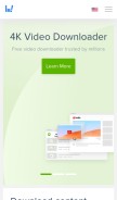 How 4kdownload.com looks like on a mobile device such as an iPhone.