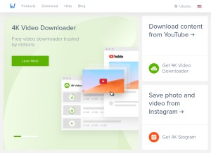 How 4kdownload.com looks like on a tablet such as an iPad.