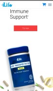 How 4life.com looks like on a mobile device such as an iPhone.